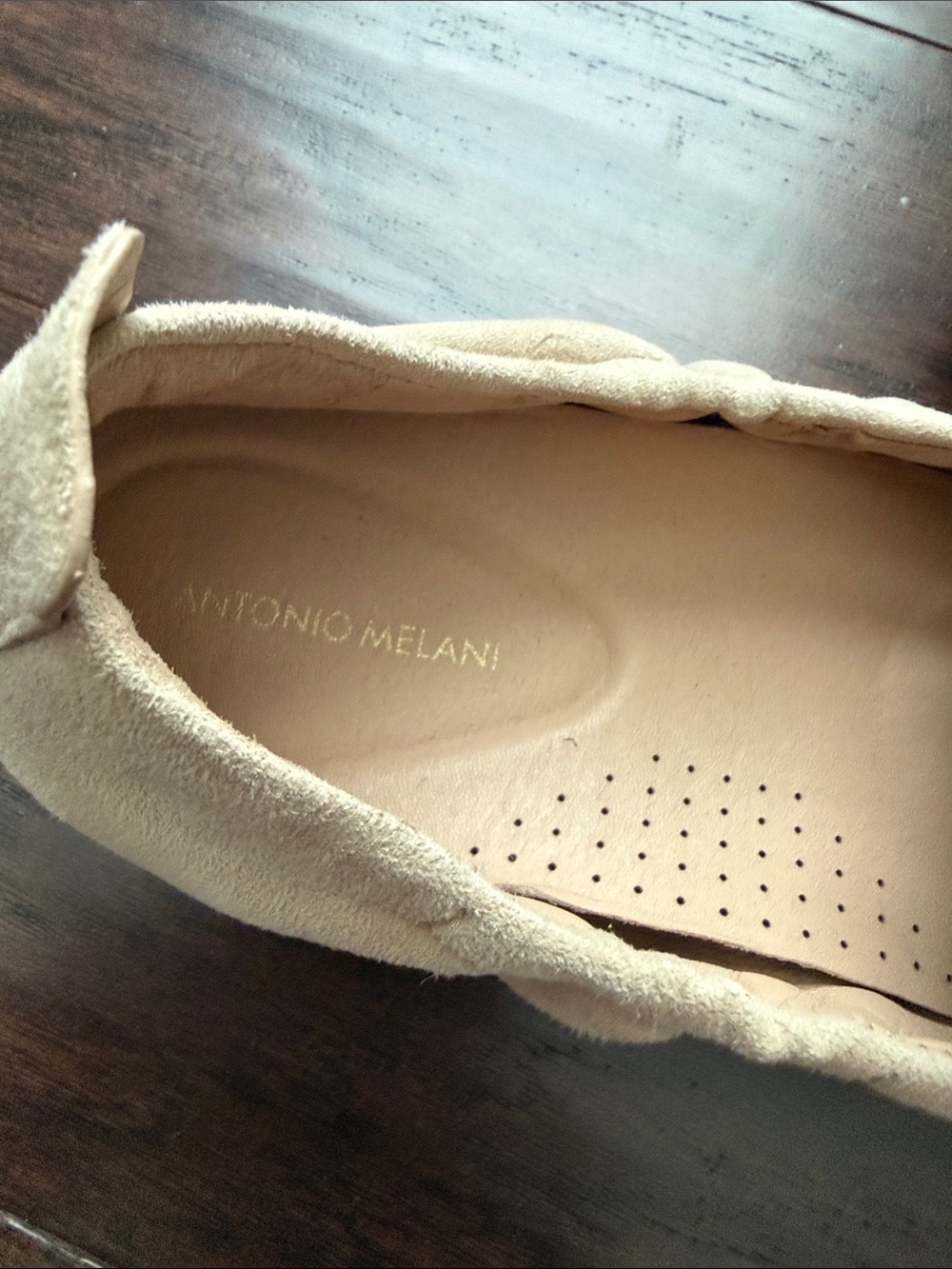 Antonio Melani Kaleah Women’s Cream Suede Leather Loafers Size 7.5 - Picture 5 of 6